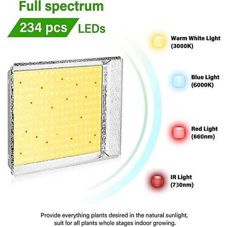 Ipower Grow Tent Kit Complete Full Spectrum LED Plant Light Lamp Indoor GLKITXXS4AL600CCMPT11A